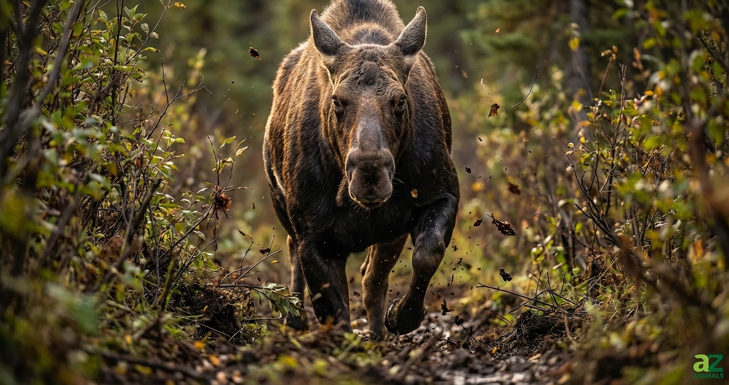 Ведмежа охоронило лосеня від нападу молодого ведмедя